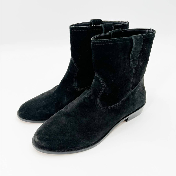 REBECCA MINKOFF Chasidy Black Suede Booties size 8M - Picture 3 of 9